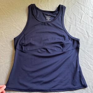 Navy Sweaty Betty Scoop neck Racerback Active Wear Workout Large